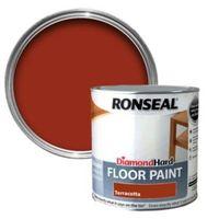 ronseal diamond terracotta satin floor paint 25l