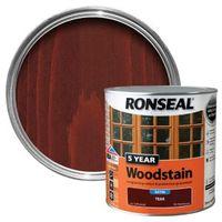 ronseal teak high satin sheen wood stain 25l