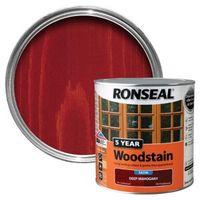 ronseal deep mahogany high satin sheen wood stain 25l