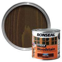 ronseal dark oak high satin sheen wood stain 250ml