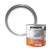 ronseal interior white gloss one coat non drip paint 25l