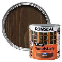Ronseal Dark Oak High Satin Sheen Wood Stain 2.5L