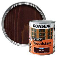 ronseal walnut high satin sheen wood stain 750ml