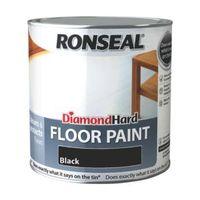 Ronseal Diamond Black Satin Floor Paint 2.5L