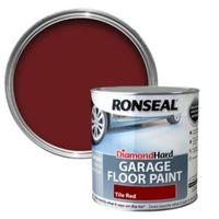 Ronseal Diamond Tile Red Satin Garage Floor Paint 2.5L