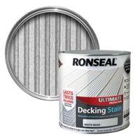 ronseal ultimate white wash matt decking stain 25l