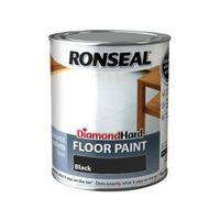 Ronseal Diamond Black Satin Floor Paint 750ml