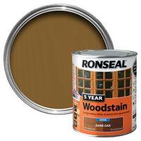 ronseal oak high satin sheen wood stain 750ml