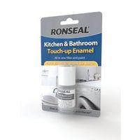 Ronseal Kitchen & Bathroom White Satin Enamel Paint 10ml