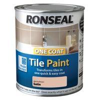 ronseal tile paints mocha satin tile paint 750ml