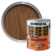 ronseal natural oak high satin sheen wood stain 750ml