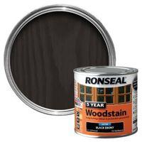 Ronseal Ebony High Satin Sheen Wood Stain 250ml