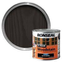 ronseal ebony high satin sheen wood stain 250ml