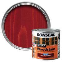 ronseal deep mahogany high satin sheen wood stain 250ml