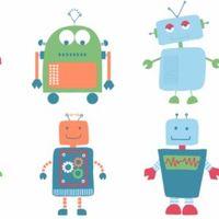 Robot Children\'s Wallpaper