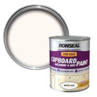 ronseal white lace satin cupboard paint 750 ml