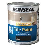 Ronseal Tile Paints Black High Gloss Tile Paint 750ml