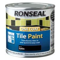 Ronseal Tile Paints Black High Gloss Tile Paint 250ml