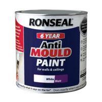 Ronseal Problem Wall Paints White Matt Anti-Mould Paint 2.5L