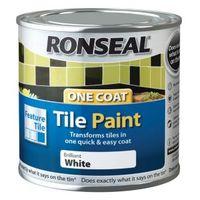 Ronseal Tile Paints Brilliant White High Gloss Tile Paint 250ml