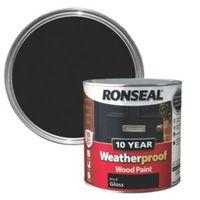 ronseal black gloss wood paint 25l