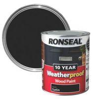 ronseal black satin wood paint 750ml