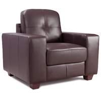 Roma Leather Armchair Brown