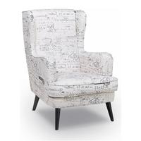 robin fabric armchair beige script