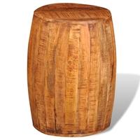 Rough Mango Wood Drum Stool