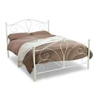 Romance Metal Bed Frame - Double - Standard - Ivory