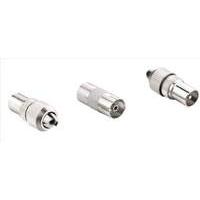 Ross Coaxial Plug Connector Kit Silver (2 Coax Plugs And 1 Coupler)