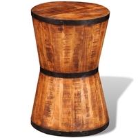 Rough Mango Wood Hourglass Stool