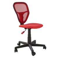 Rossi Modern Office Chair In Red With Castors
