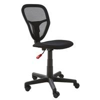 Rossi Modern Office Chair In Black With Castors