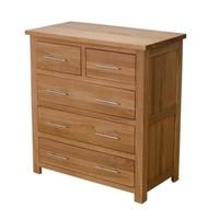 Rohan Oak 2 over 3 Chest of Drawers