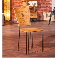 rosi dining chair leather french design metal frame set of two