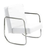 roxy white faux leather chair