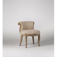 rouen stool in oatmeal herringbone