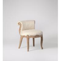 Rouen stool in striped taupe