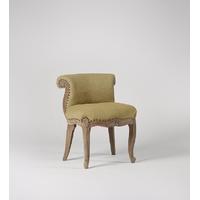 rouen stool in olive herringbone