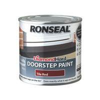 Ronseal Doorstep Paint Tile Red Satin Doorstep Paint 250ml