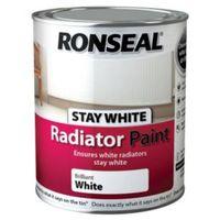 Ronseal Brilliant White Satin Radiator Paint 750ml