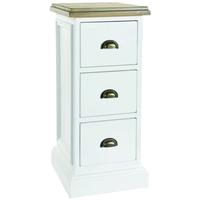 rovico walworth white brush 3 chest of drawer