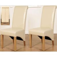 rocco dining chair ivory pair