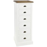 rovico walworth white brush tall 6 chest of drawer