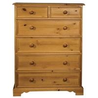 Rossendale Pine Chest of Drawer - 2 Over 4 Drawers