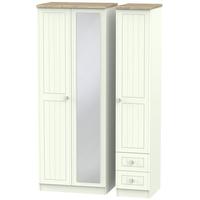 rome bordeaux oak with porcelain ash triple wardrobe tall with mirror  ...