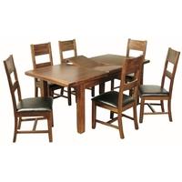 Roscrea 5ft Extension Butterfly Dining Set with 6 Chairs