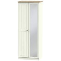 rome bordeaux oak with cream ash wardrobe tall 2ft 6in with mirror