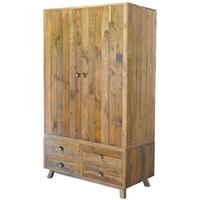 Rovico Rustico Pine 4 Drawer Wardrobe